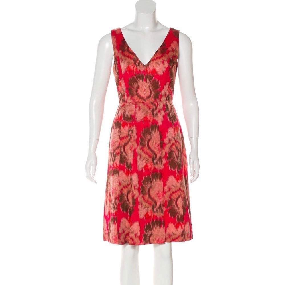 Tory Burch dress silk-blend Christmas Eve floral 4
